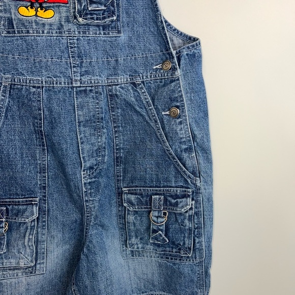 Vintage 90s Disney Mickey Mouse Denim Overalls - Picture 4 of 12